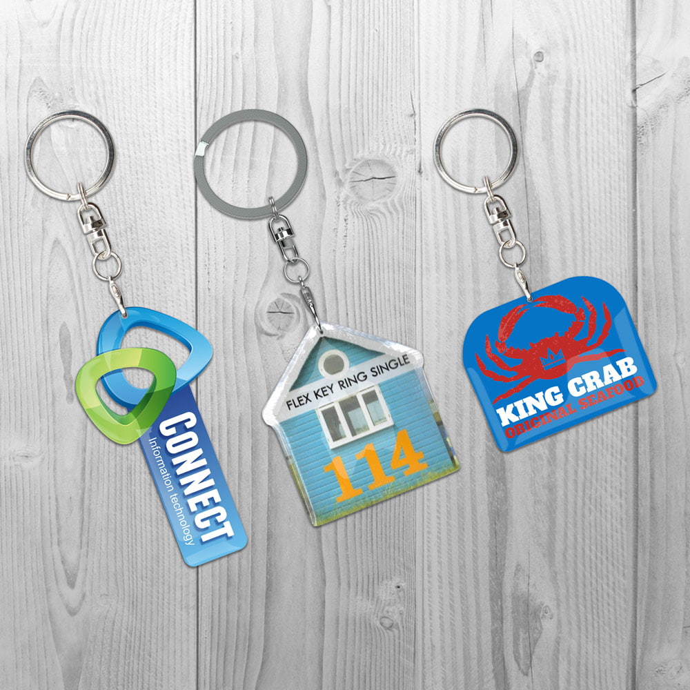 Key Ring Flex Single with product or brand shape - Key Ring Flex Single with product or brand shape