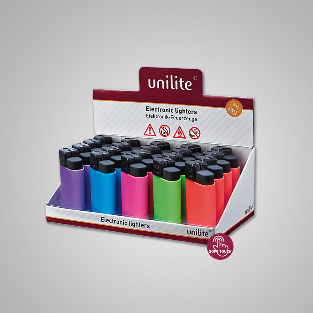 Lighter Unilite U-360 RB-5 - Soft Touch lighter in 5 attractive pastel colors
